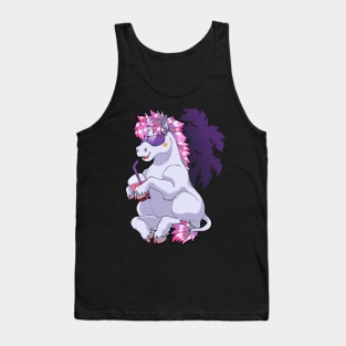 Funky Unicorn with boba tea Tank Top